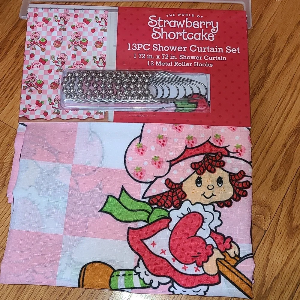 Strawberry Shortcake Shower Curtain 🍓